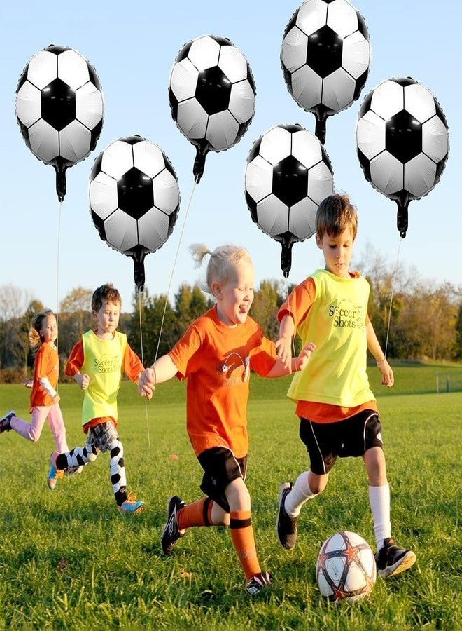 TOYXE 18 Inch Soccer Football Print Foil Balloons Pack Of 6 Pcs, Multicolor - Image 3